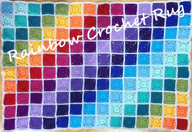 Rainbow Crochet Rug